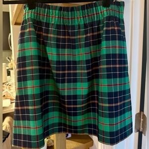 J. Crew Factory Tartan Plaid Mini Skirt, Perfect for Holiday Parties + Pockets!